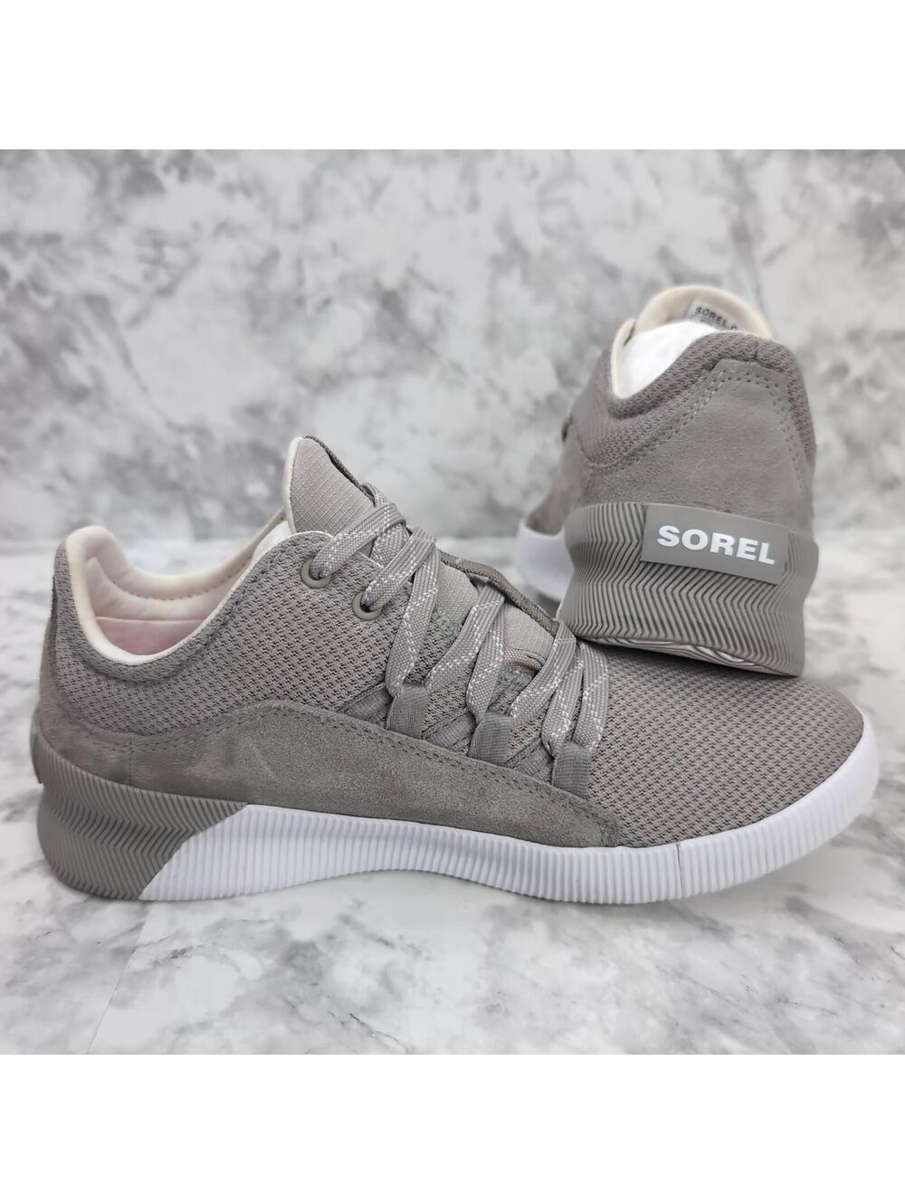 Sorel Womens Sz 7.5 Sneakers Out N About White and Grey Shoes
